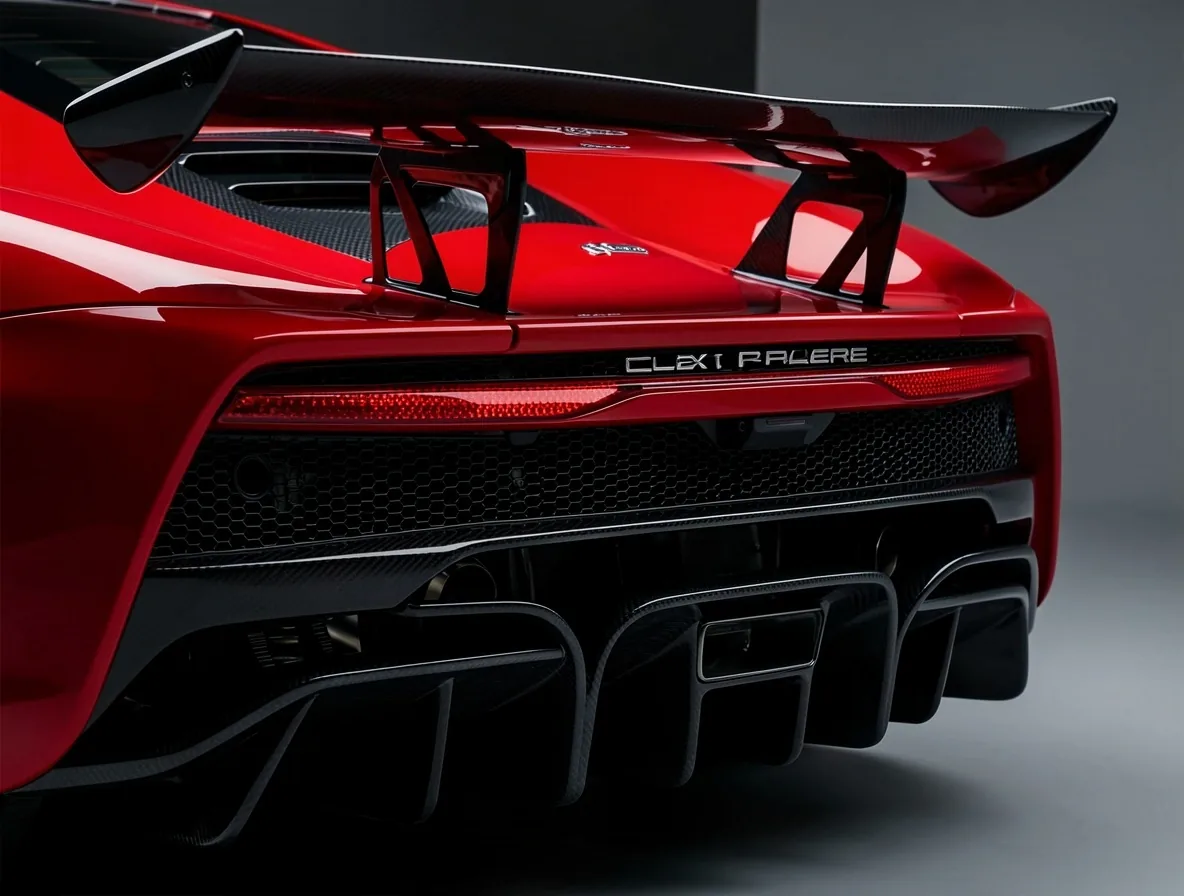 Aerodynamisch detail van Dylvoria supercar