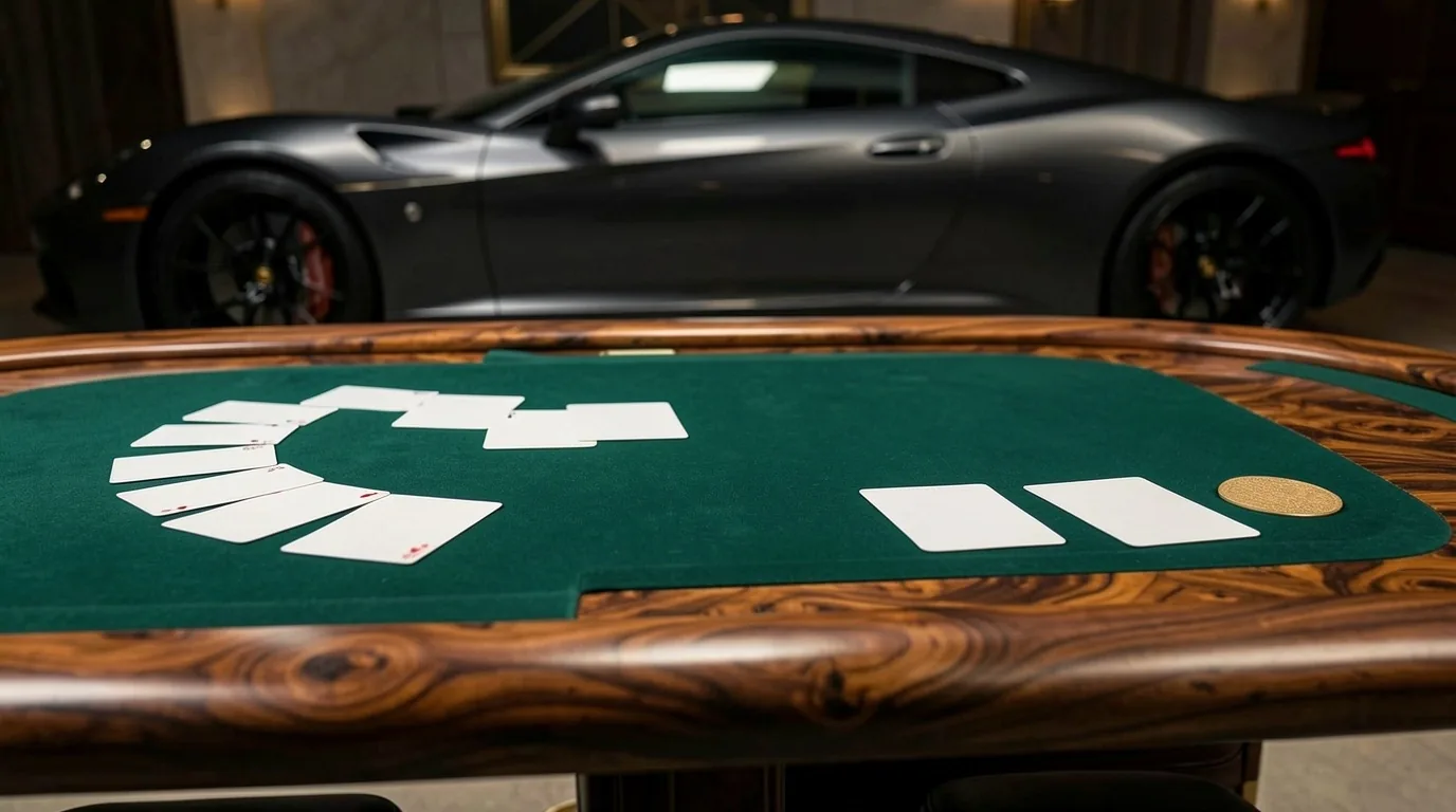 Dylvoria poker tafel met vilt en fiches aan de Westersingel